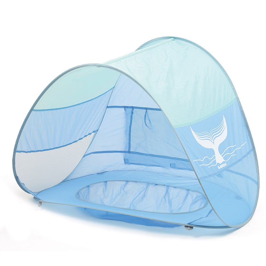 Ludi Cort Pop-up anti-UV 50SPF cu piscina, multifunctionala 10m+ Albastru Imagine principală a produsului
