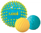 Ludi set 3 mingi senzoriale mici 6m+, Bleu
