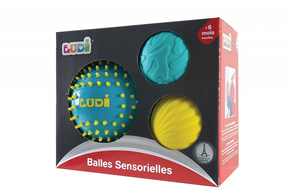 Ludi set 3 mingi senzoriale mici 6m+