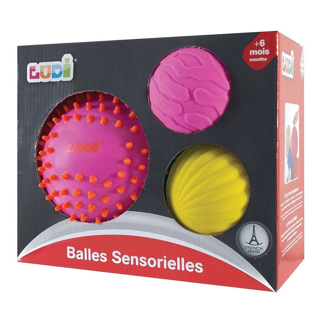 Ludi set 3 mingi senzoriale mici 6m+
