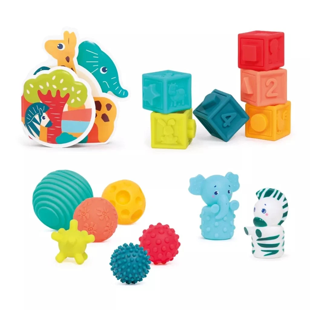 Ludi Set jucarii senzoriale Jungla 10m+