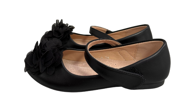 Luszi balerini fete cu bareta si floricele 30-36 Black Imagine principală a produsului