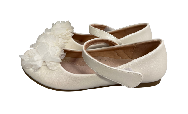 Luszi balerini fete cu bareta si floricele 30-36 White