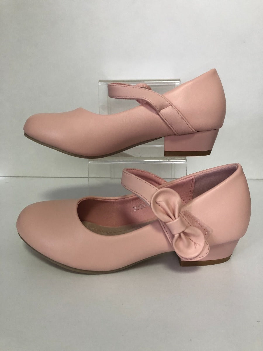 Luszi pantofi fetite cu toc 30-36 Pink cu fundita