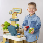 Smoby magazin pentru copii Market cu 34 accesorii 3 ani+