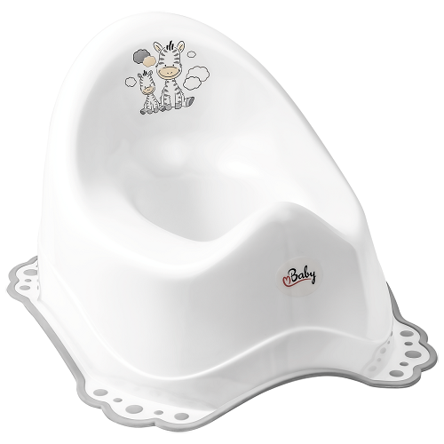 Maltex Baby olita anti-alunecare 6m+, Zebra Alb cu gri Imagine principală a produsului