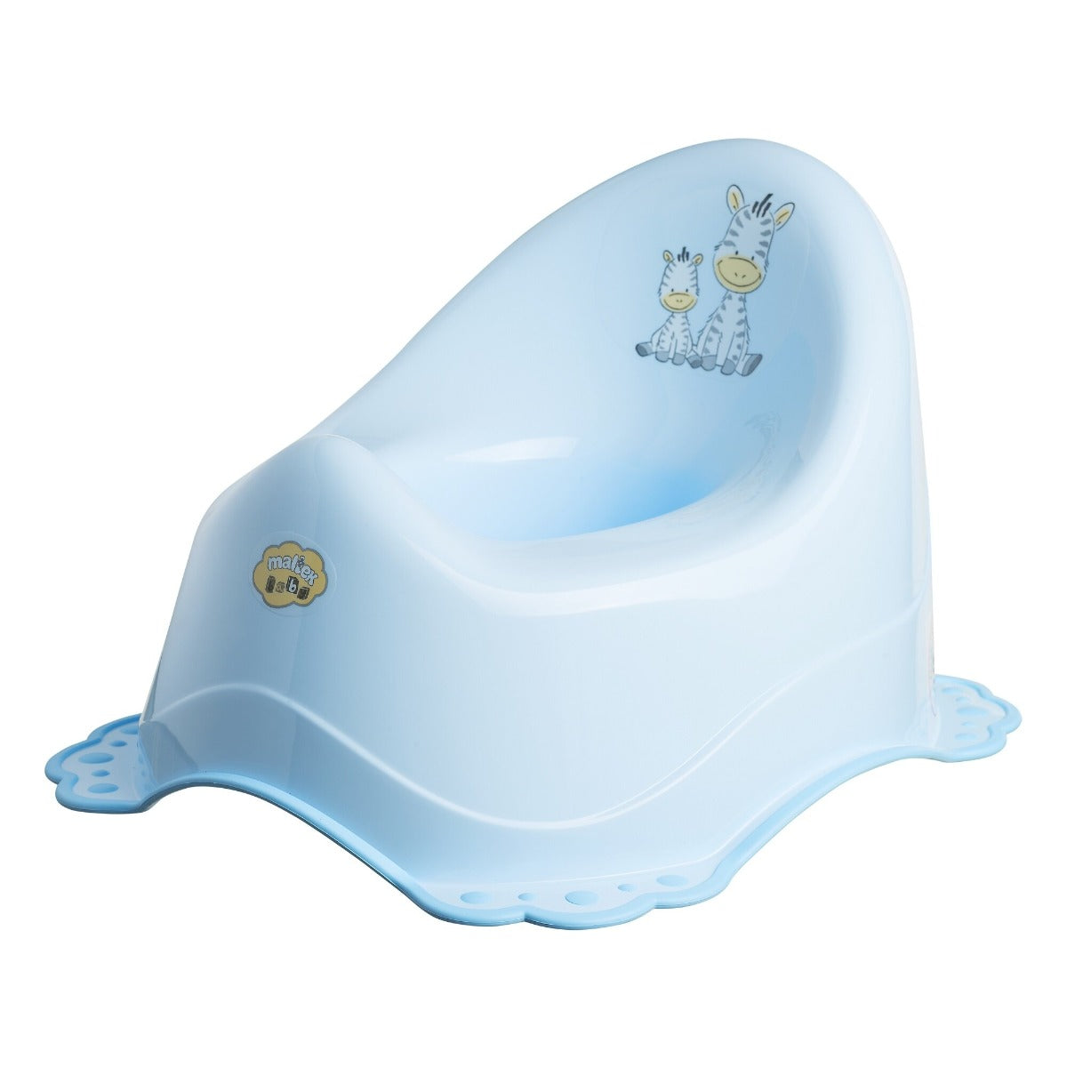 Maltex Baby olita anti-alunecare 6m+, Zebra albastru Imagine principală a produsului