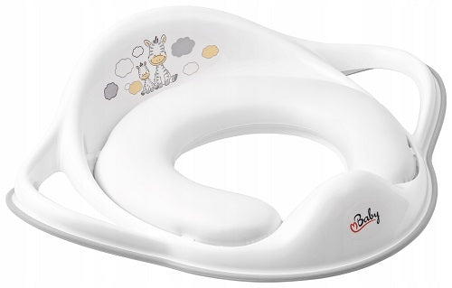 Maltex Baby reductor toaleta moale 12m+, Zebra Alb cu gri