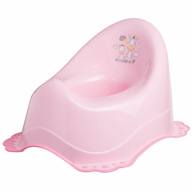 Maltex Baby olita muzicala anti-alunecare 6m+, Zebra roz  01