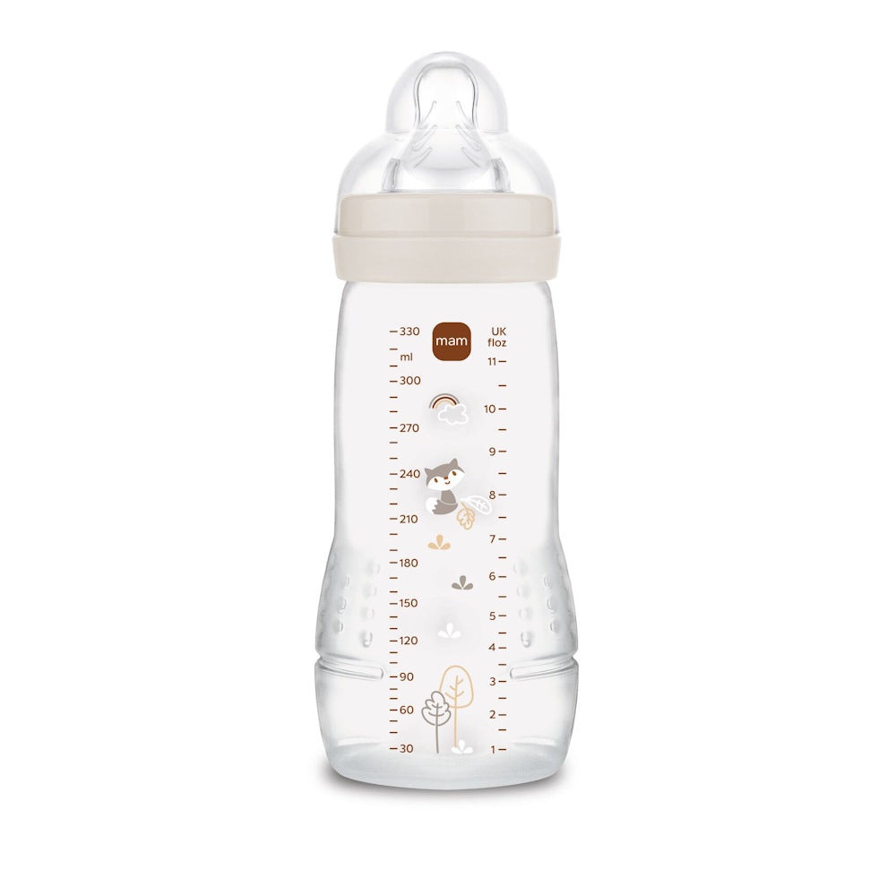 MAM biberon anti-colic Easy Active 330 ml 4m+ Unisex Bej cu raton Imagine principală a produsului