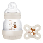 MAM biberon anti-colic Start 130 ml+suzeta 0m+ Bej cu raton