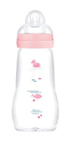 MAM biberon sticla 260 ml Feel Good tetina silicon flux mediu 2m+