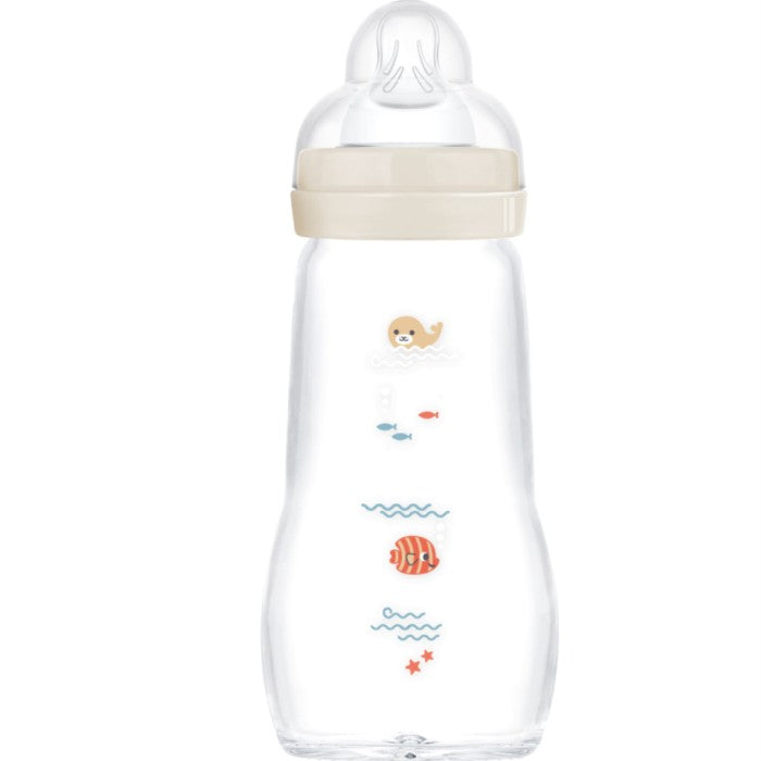 MAM biberon sticla 260 ml Feel Good tetina silicon flux mediu 2m+