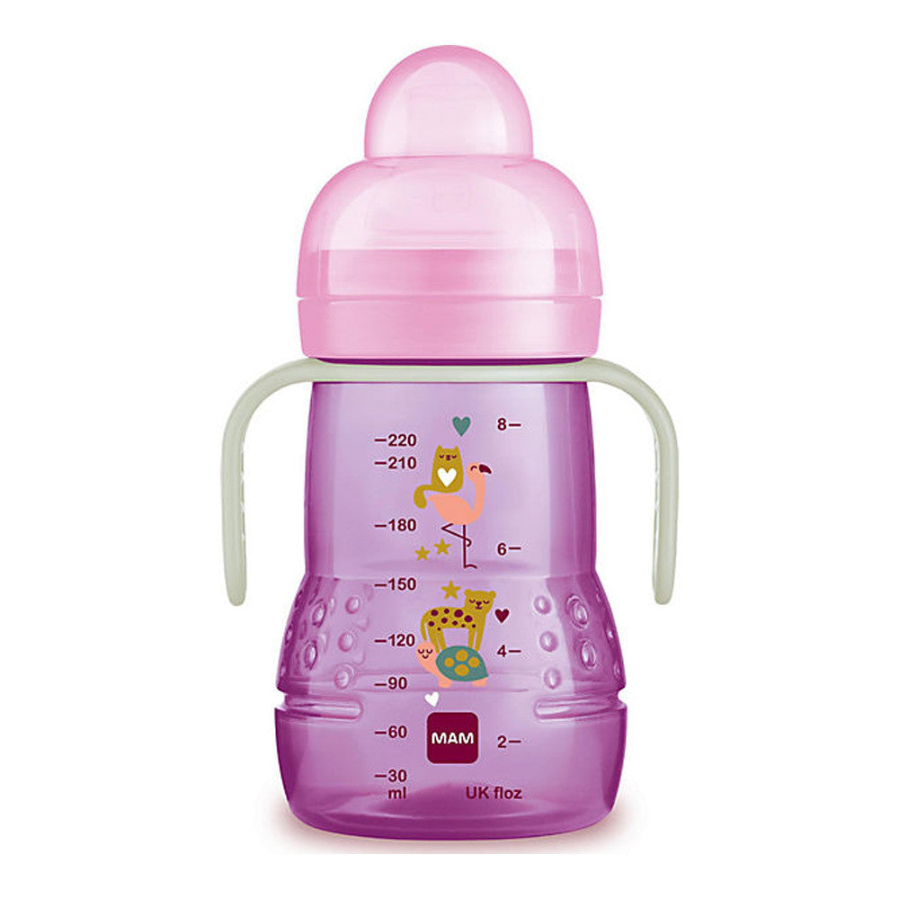 MAM biberon tranzitie Trainer+Night cu cioc si maner 4m+