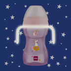 MAM cana Fun to Drink Cup Night cu maner fluorescent 270 ml