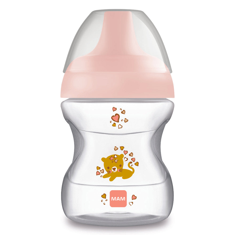 MAM cana Learn To Drink Cup 190 ml 6m+ Girl cu pisica