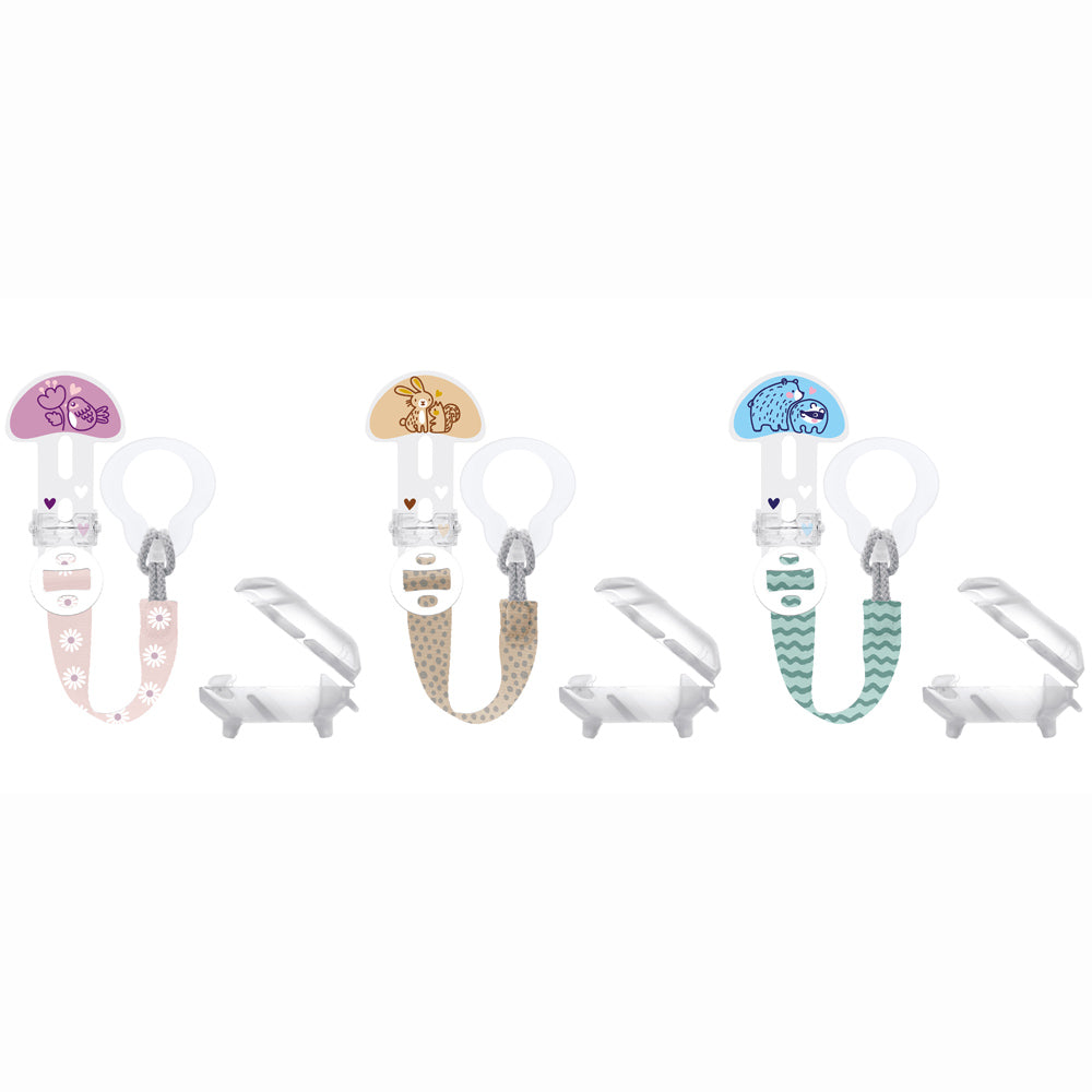 Mam lant pentru suzeta 0m+ Clip it! & Cover
