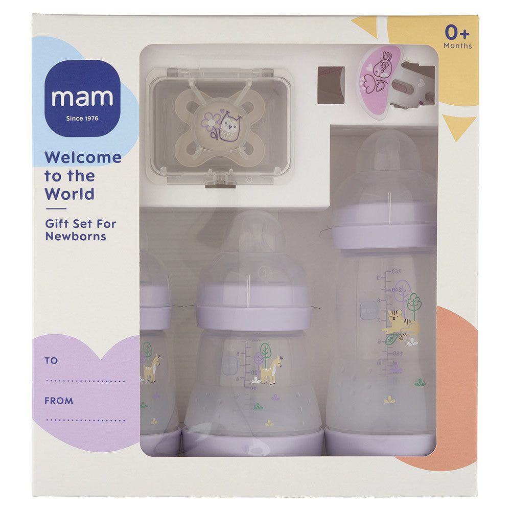 MAM set cadou incepator 5 piese Welcome to the World 0m+ Mov animale