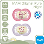 Mam suzeta silicon Original Pure Night 16m+ 2 buc
