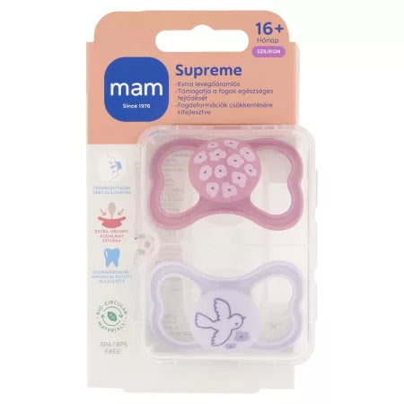 Mam suzeta silicon Supreme 16m+ 2 buc Animal