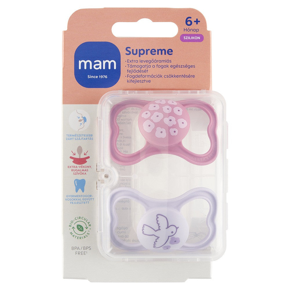 Mam suzeta silicon Supreme 6m+ 2 buc Animal