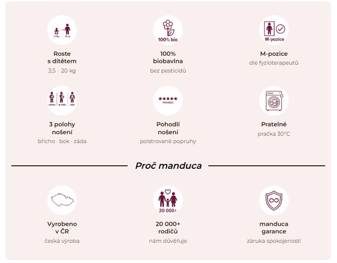 Manduca XT marsupiu ergonomic din bumbac organic 3.5-20 kg Nougat