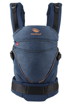 Manduca XT marsupiu ergonomic din bumbac organic 3.5-20 kg Denimblue-toffee