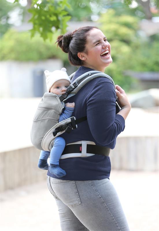 Manduca XT marsupiu ergonomic din bumbac organic 3.5-20 kg Grey-white