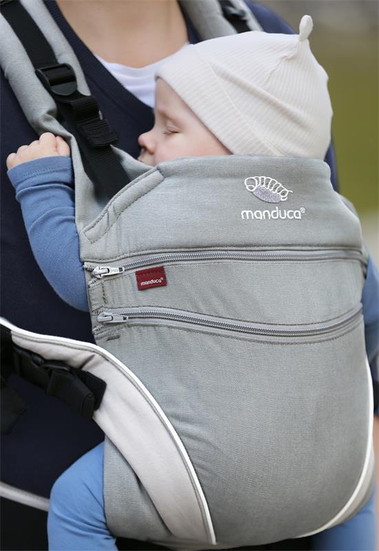 Manduca XT marsupiu ergonomic din bumbac organic 3.5-20 kg Grey-white