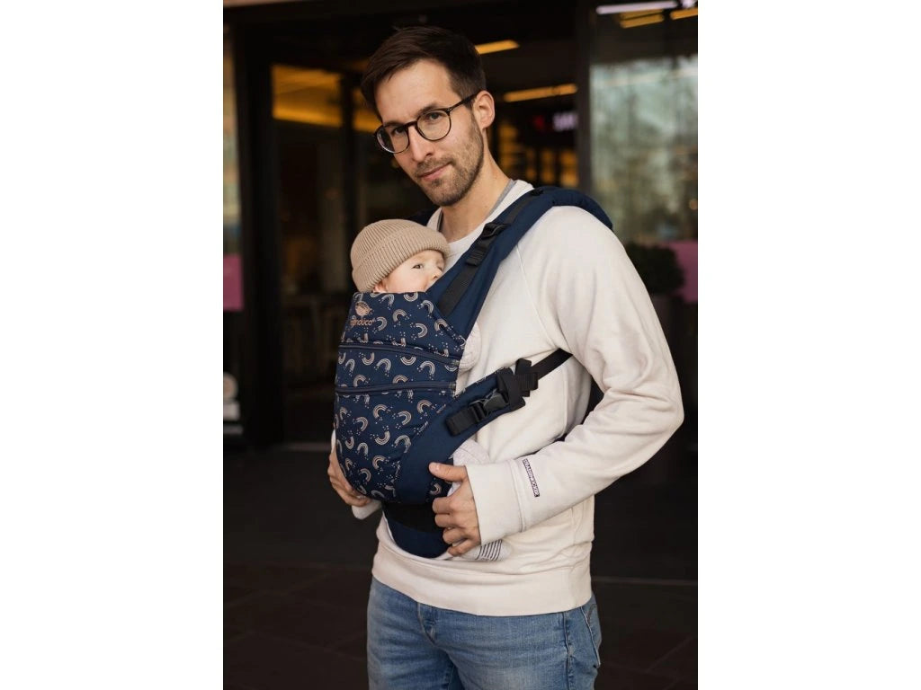 Manduca XT marsupiu ergonomic din bumbac organic 3.5-20 kg Rainbow Night