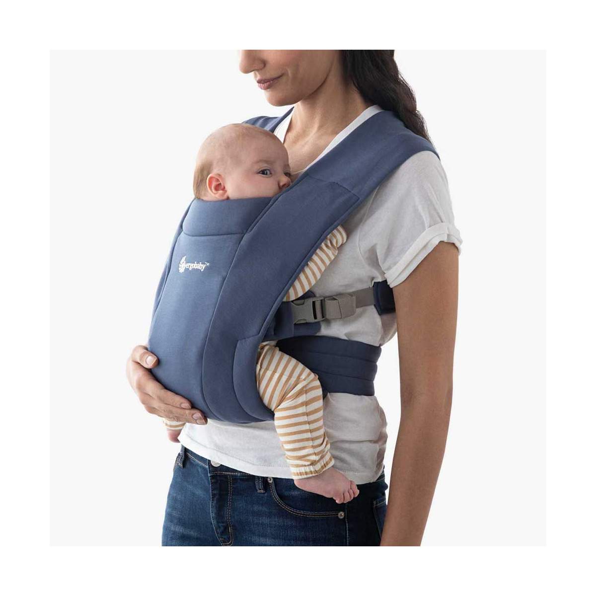 Ergobaby marsupiu Embrace 0-18 luni (3.2 - 11.3 kg) Soft Navy Imagine secundară a produsului
