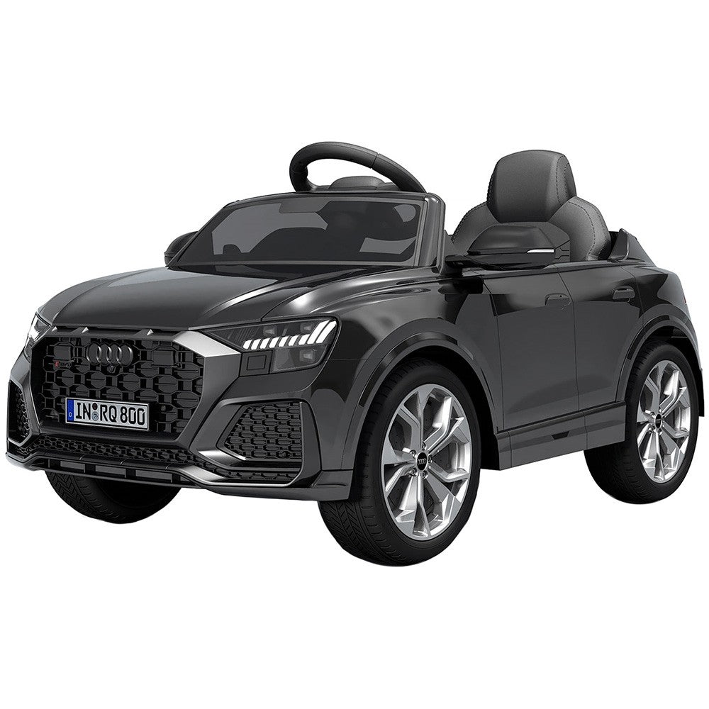 Masinuta electrica Audi RS Q8 cu scaun din piele si roti EVA 3 ani+ Black