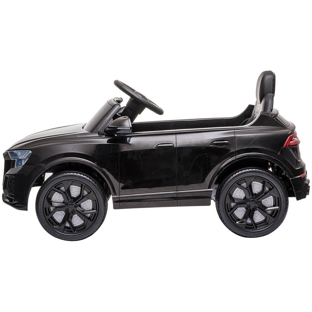 Masinuta electrica Audi RS Q8 cu scaun din piele si roti EVA 3 ani+ Black