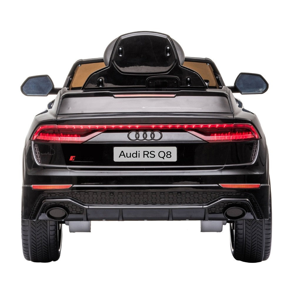 Masinuta electrica Audi RS Q8 cu scaun din piele si roti EVA 3 ani+ Black