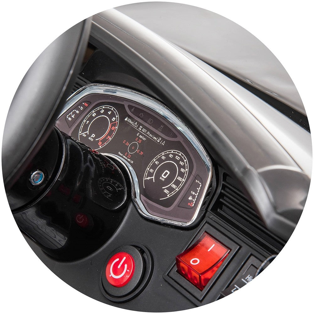 Masinuta electrica Audi RS Q8 cu scaun din piele si roti EVA 3 ani+ Black