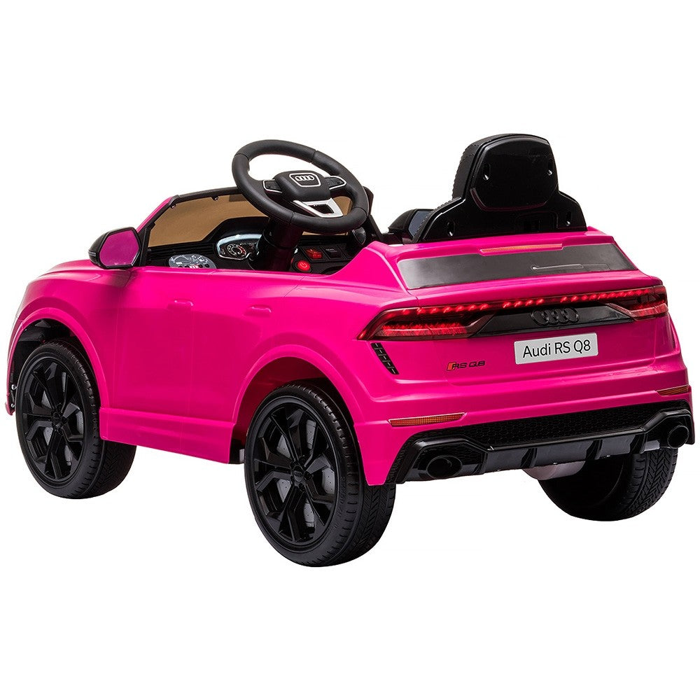 Chipolino masinuta electrica Audi RS Q8 cu scaun din piele si roti EVA 3 ani+ Pink