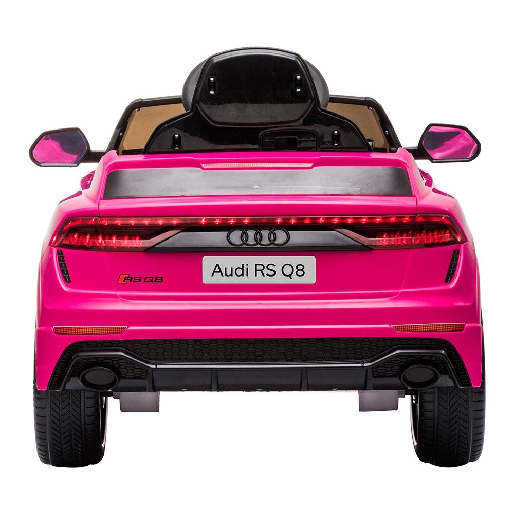 Chipolino masinuta electrica Audi RS Q8 cu scaun din piele si roti EVA 3 ani+ Pink
