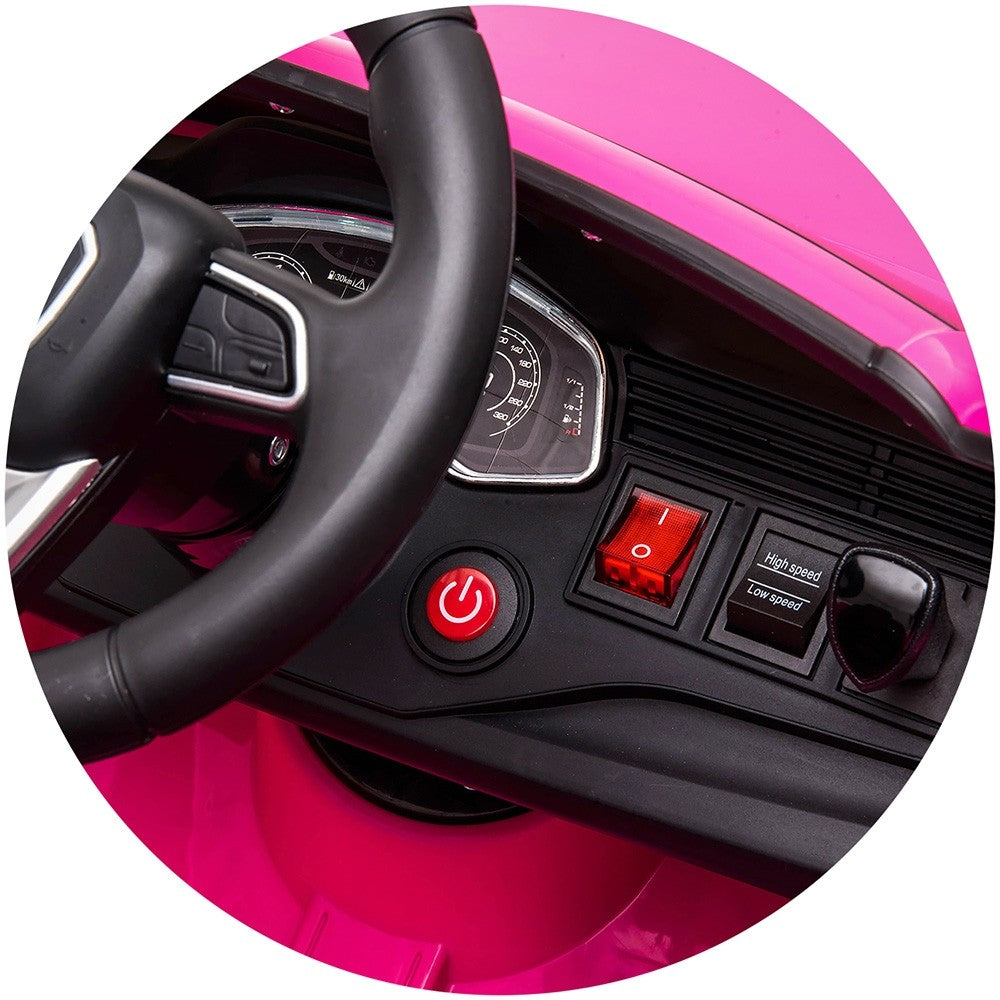 Chipolino masinuta electrica Audi RS Q8 cu scaun din piele si roti EVA 3 ani+ Pink