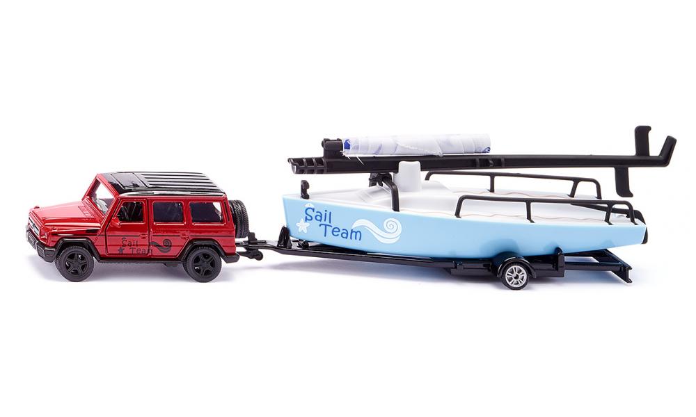 Masinuta Mercedes-AMG G65 cu barca cu vele, scara 1:50, 3 ani+ Imagine principală a produsului