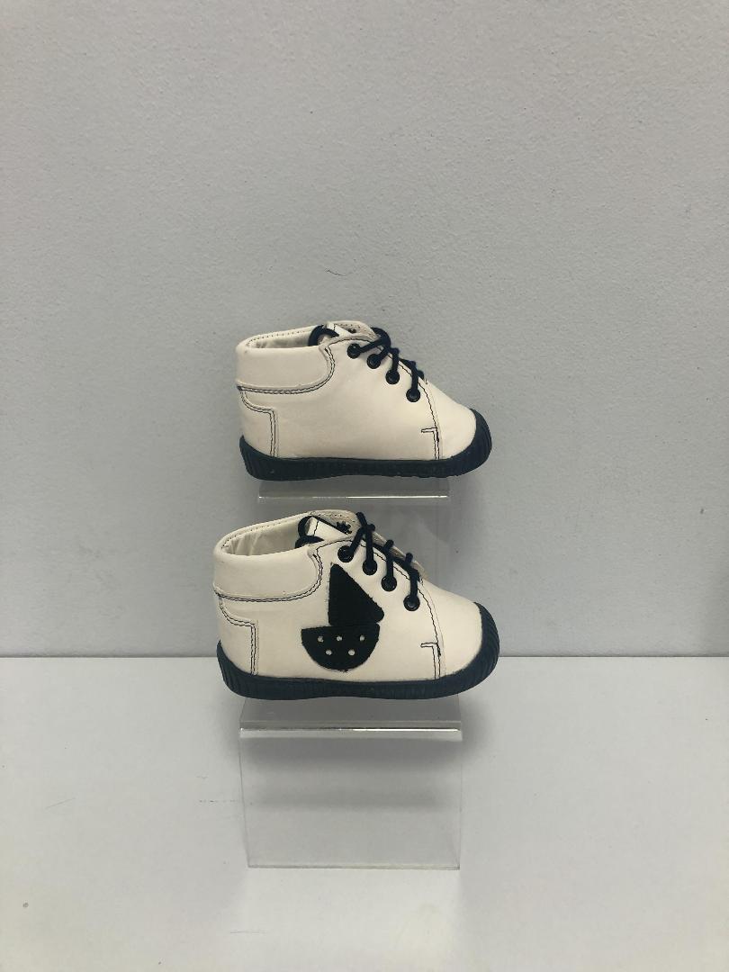 Maus pantofi baieti Primi Pasi 16-19, Alb Marinar Blue Z14 