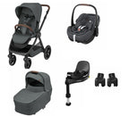 Maxi Cosi carucior 3in1 Oxford 0-22 kg + BAZA CADOU Twillic Graphite