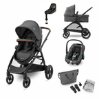 Maxi Cosi carucior 4in1 Zelia S Trio cu baza FamilyFix S i-Size 0m+ Dark Grey