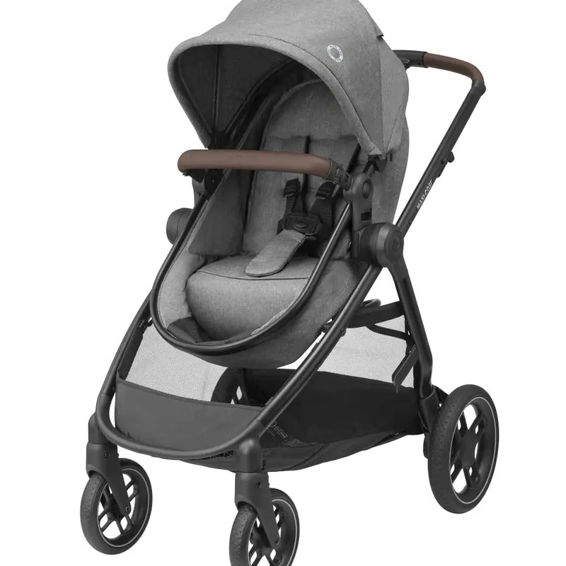 Maxi Cosi carucior 4in1 Zelia S Trio cu baza FamilyFix S i-Size 0m+ Grey