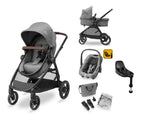 Maxi Cosi carucior 4in1 Zelia S Trio cu baza FamilyFix S i-Size 0m+ Grey