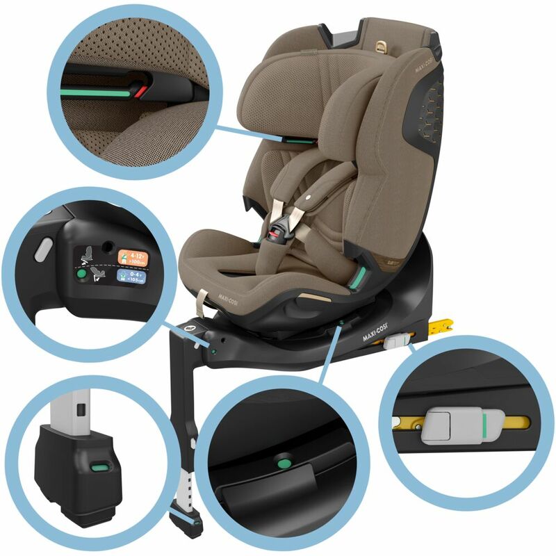Maxi Cosi scaun auto isofix Emerald 360 Pro SlideTech G-Cell 40-150 cm Authentic Truffle