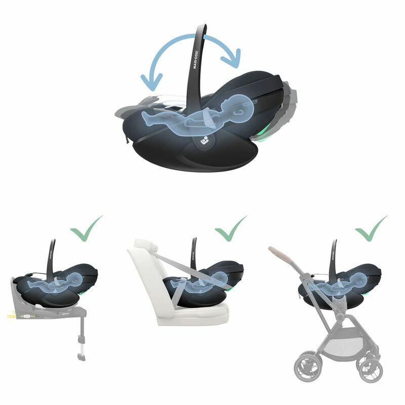 Maxi Cosi scaun auto Pebble 360 Pro2 SlideTech&EcoCare 40-87 cm Essential Graphite