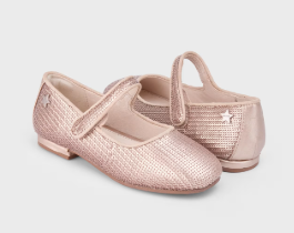 Mayoral balerini fete cu paiete 26-28 Rose Gold