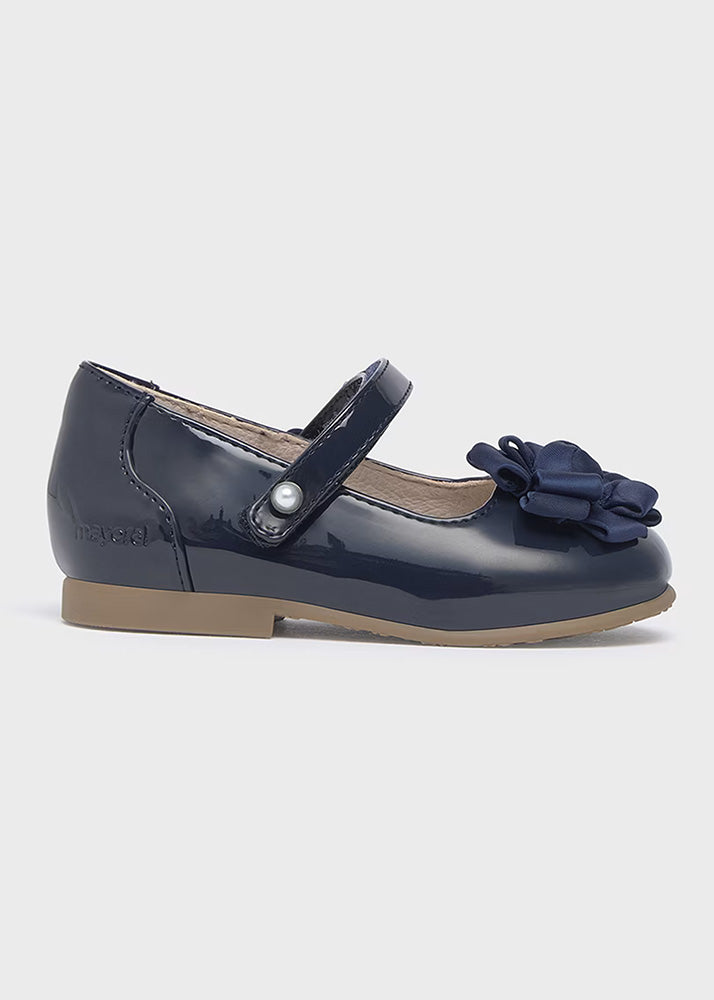 Mayoral balerini fete lacuiti semidecupati cu floare 19-25 Navy Blue