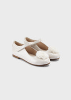 Mayoral balerini fetite cu pom pom 19-25, Off-white