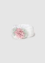 Mayoral bentita fete elastica tip diadema cu floare 0 luni Alb